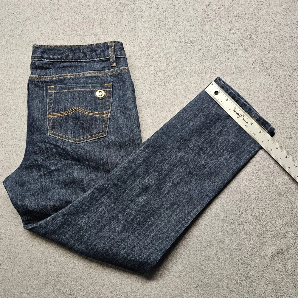 Michael Kors Jeans Womens 14 Blue Denim Stretch Slim Fit Straight Leg Streetwear